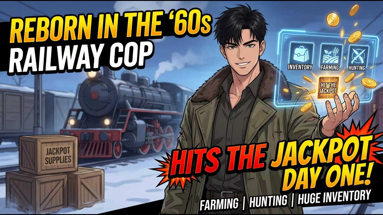 Reborn in the '60s as a Railway Cop—Hits the Jackpot Day One! Farming, Hunting & a Huge Inventory cover art