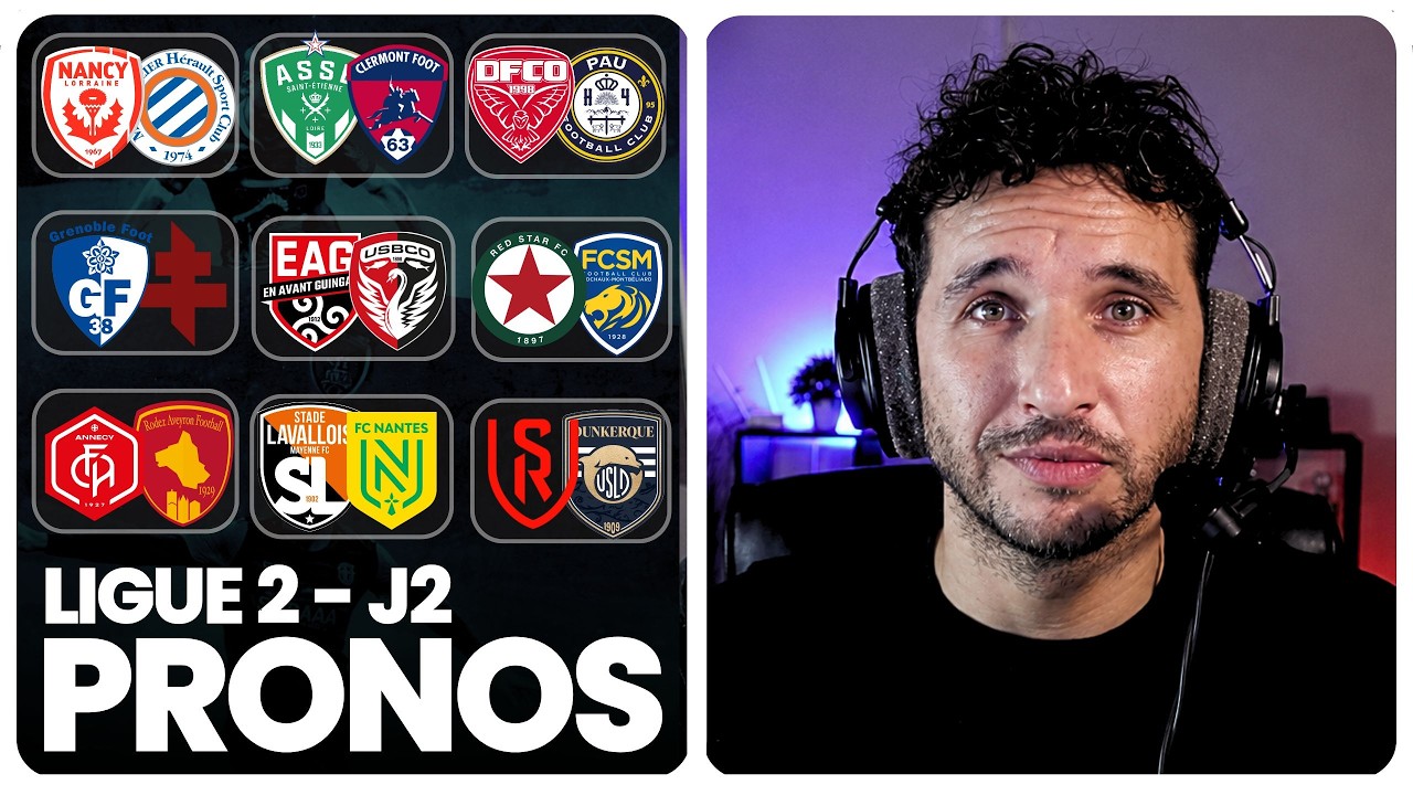 🇫🇷 MES PRONOSTICS LIGUE 2 - 2e JOURNÉE /Je prends de gros risques ! + un mot sur la Ligue 3 ! 🔥 cover art
