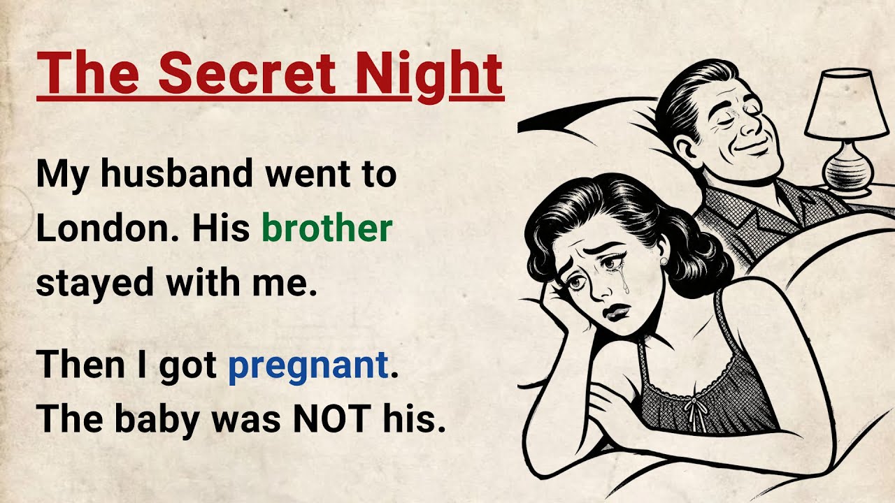 Learn English through Stories Level 3 ⭐ The Secret Night - Emotional English Story for Listening cover art