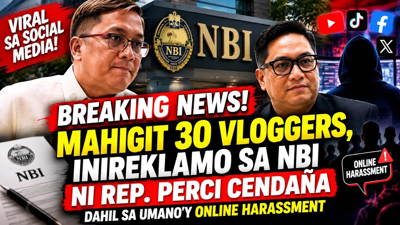 Mahigit 30 Vloggers, Inireklamo sa NBI ni Rep. Perci Cendaña Dahil sa Umano’y Online Harassment cover art