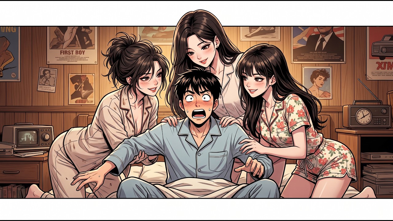 I woke up reborn in 1982—and the second I opened my eyes, I was cornered in bed by triplet sisters! cover art