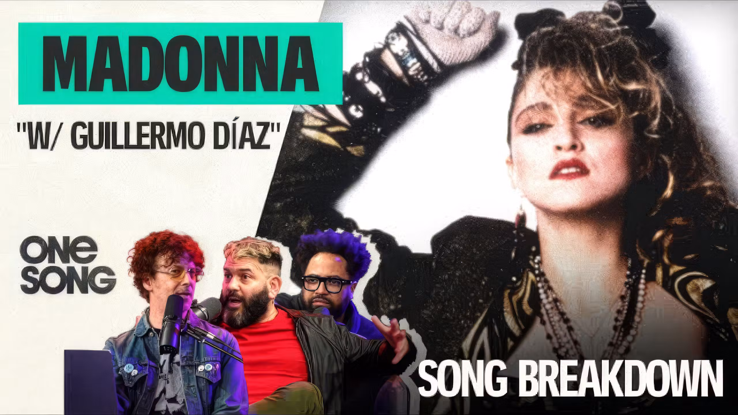 Madonna's "Into the Groove" with Guillermo Díaz cover art