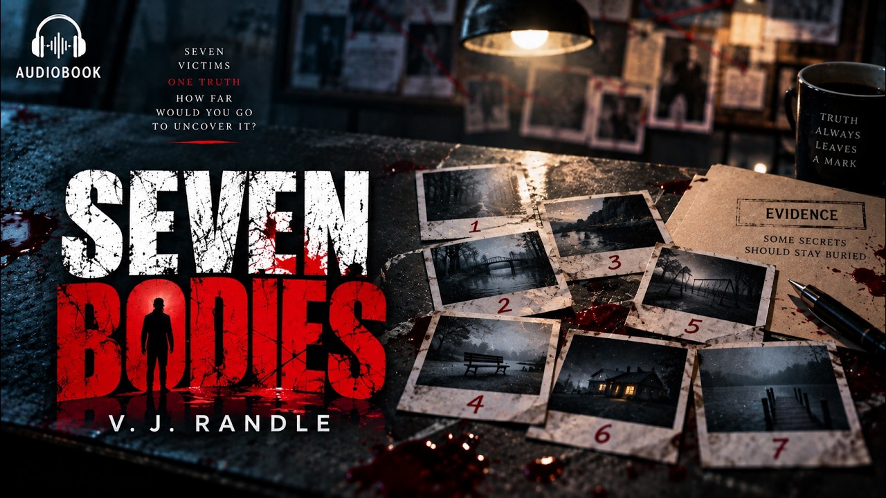 SEVEN BODIES by V.J. Randle | A Dark Mystery Thriller Full of Twists | Audiobook cover art