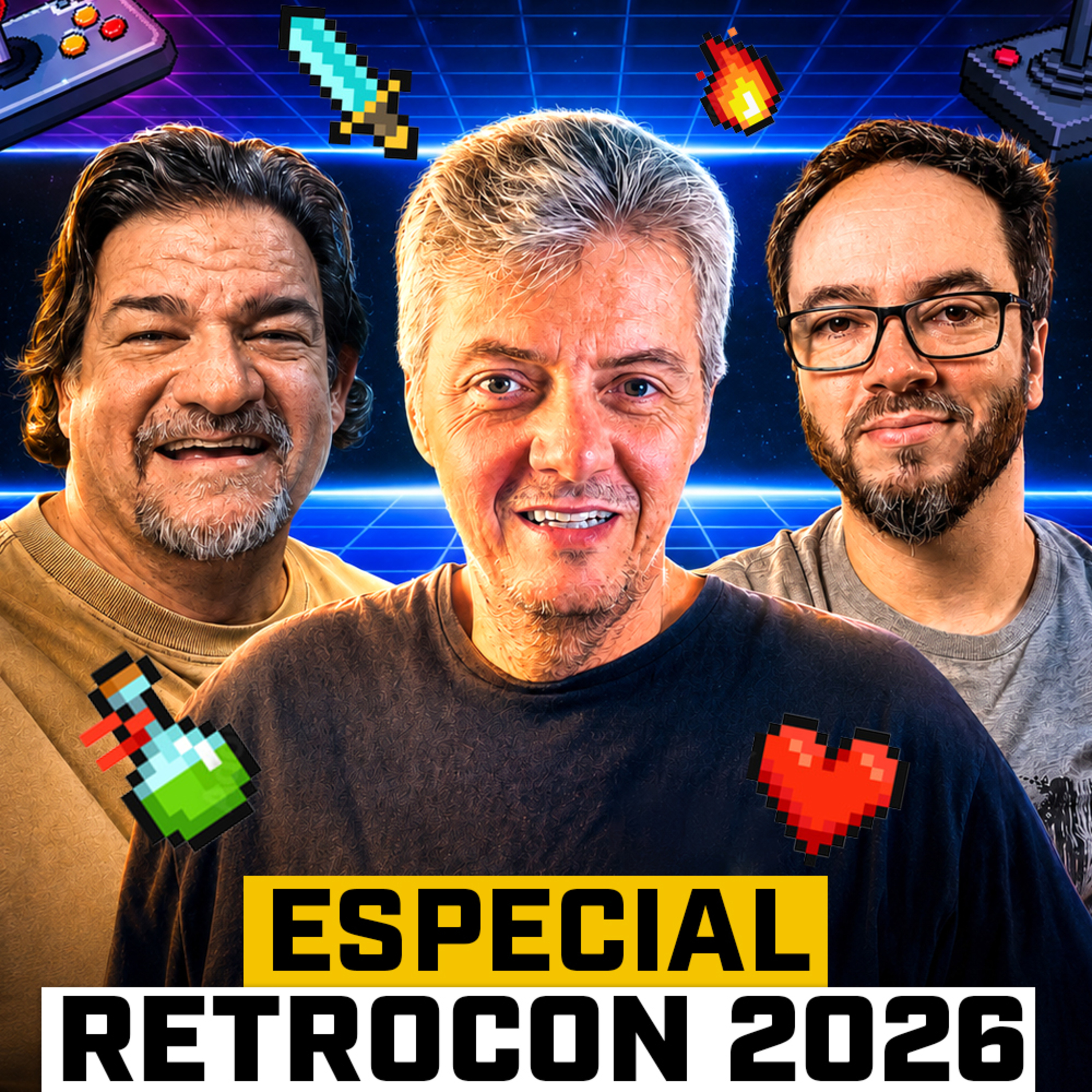 ESPECIAL RETROCON 2026 ft. TIOZÃO, GILÃO E CLEBER MARQUES - #flowgames #195 cover art