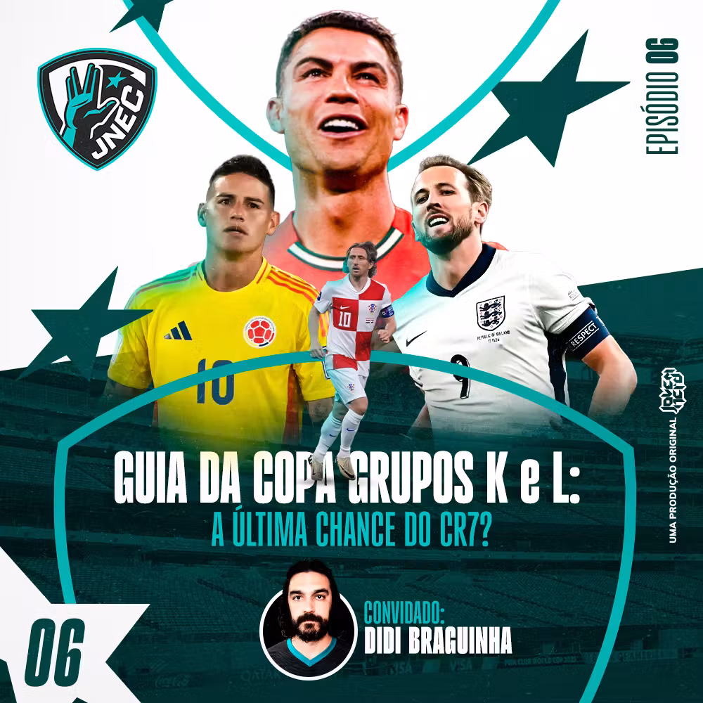 GUIA DA COPA 2026 - GRUPOS K & L: Didi Braguinha e a Última Chance do CR7? | Jovem Nerd Esporte Clube 06 cover art