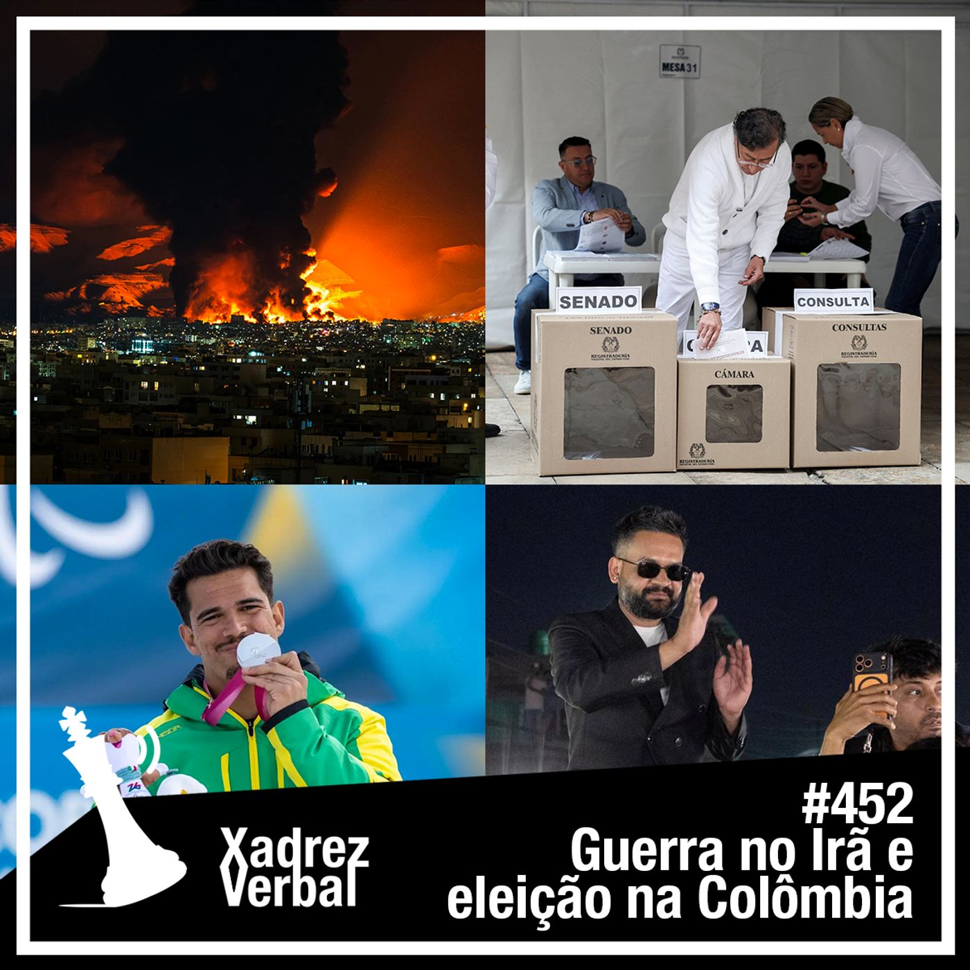 Xadrez Verbal #452 Guerra no Irã e eleição na Colômbia cover art