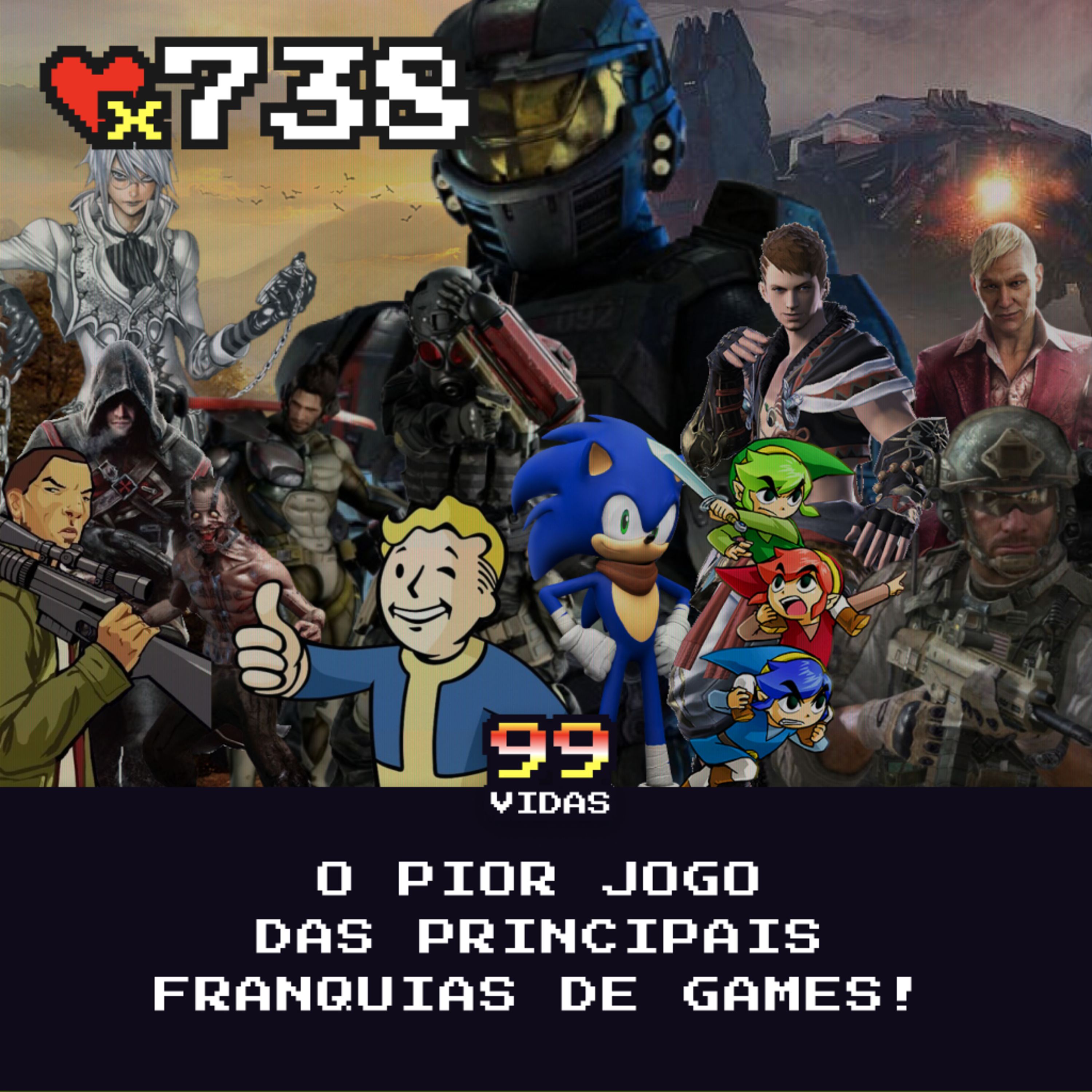 99Vidas 738 - O pior jogo das principais franquias de games! cover art