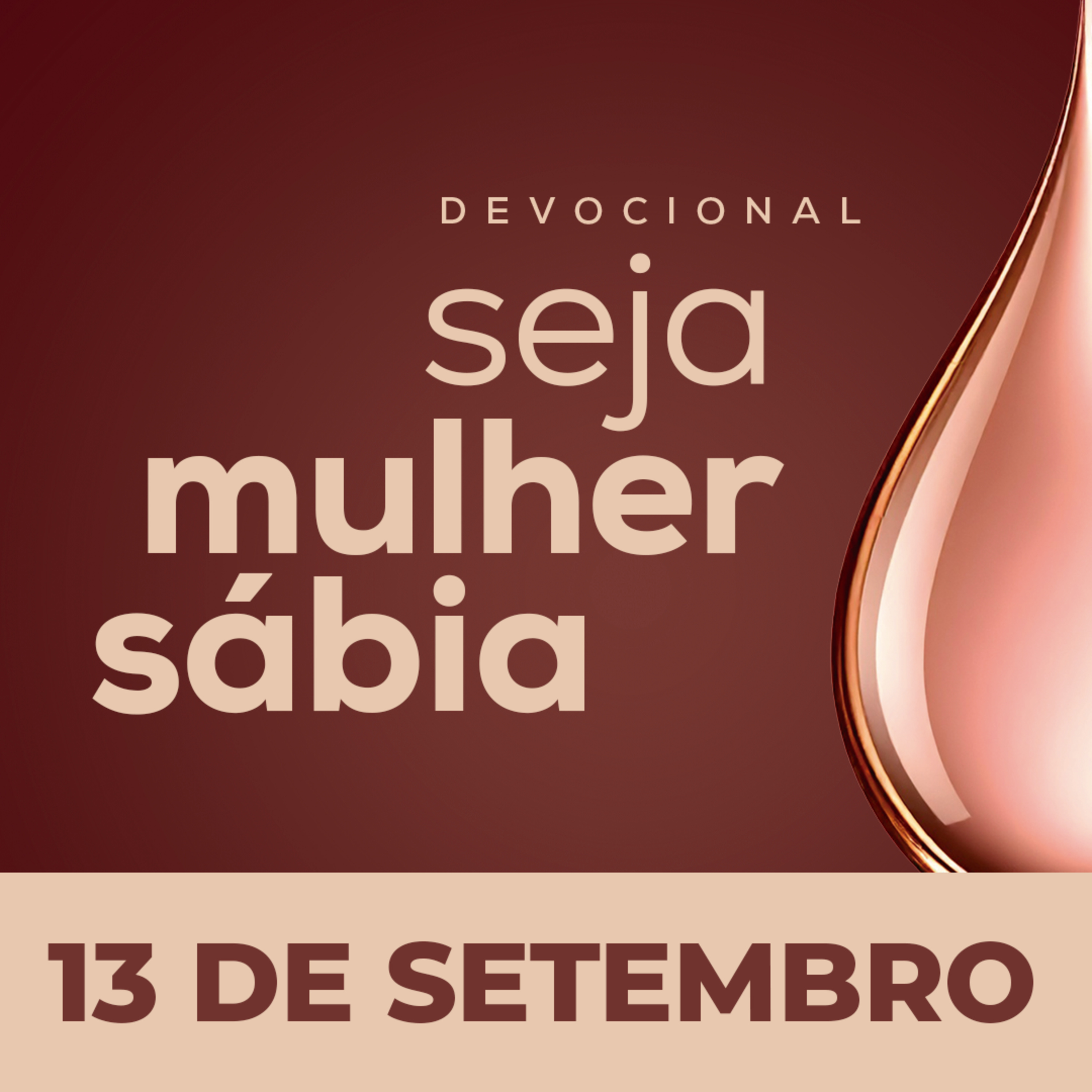 Seja Mulher Sábia - 13/Set