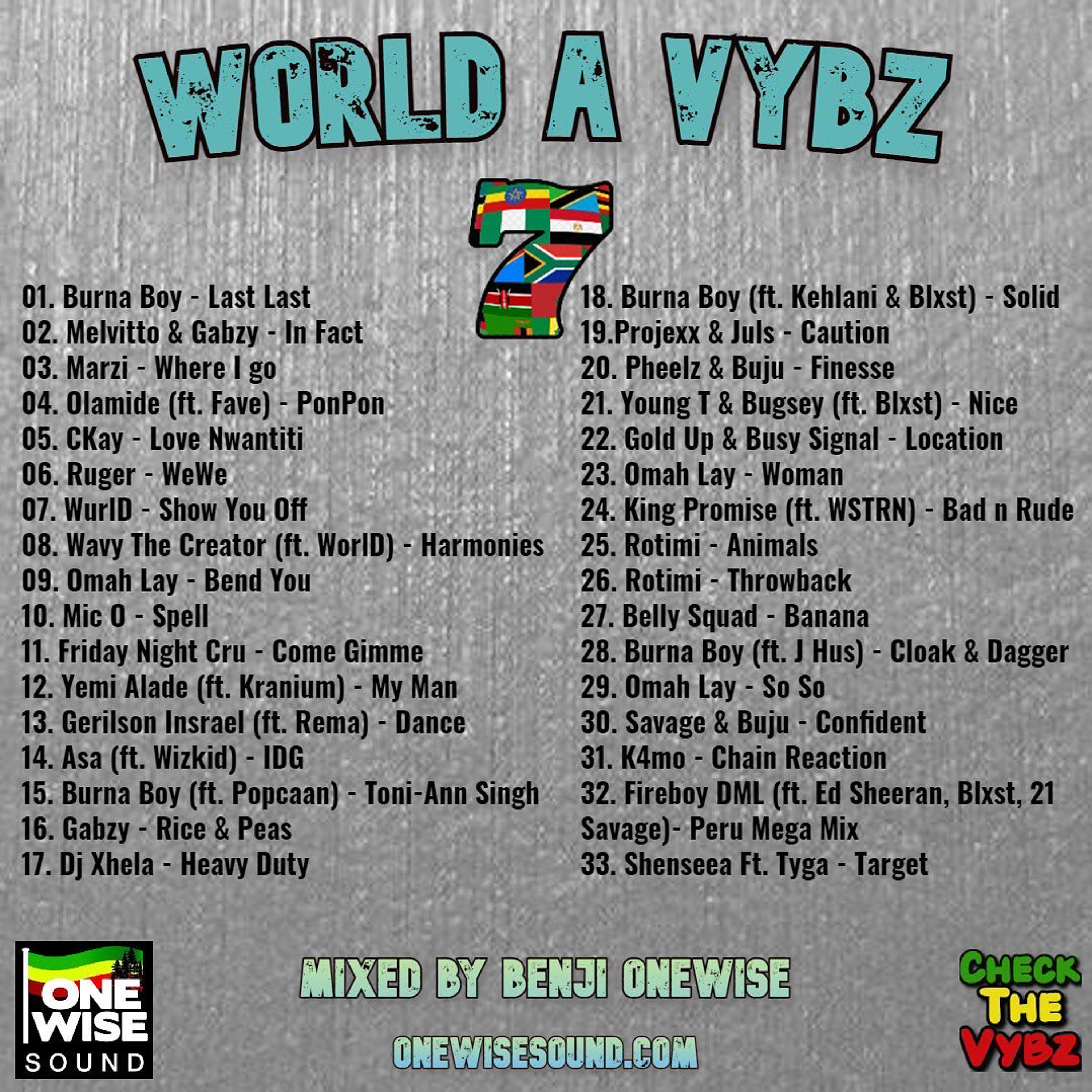 Benji OneWise - World A Vybz 7 cover art