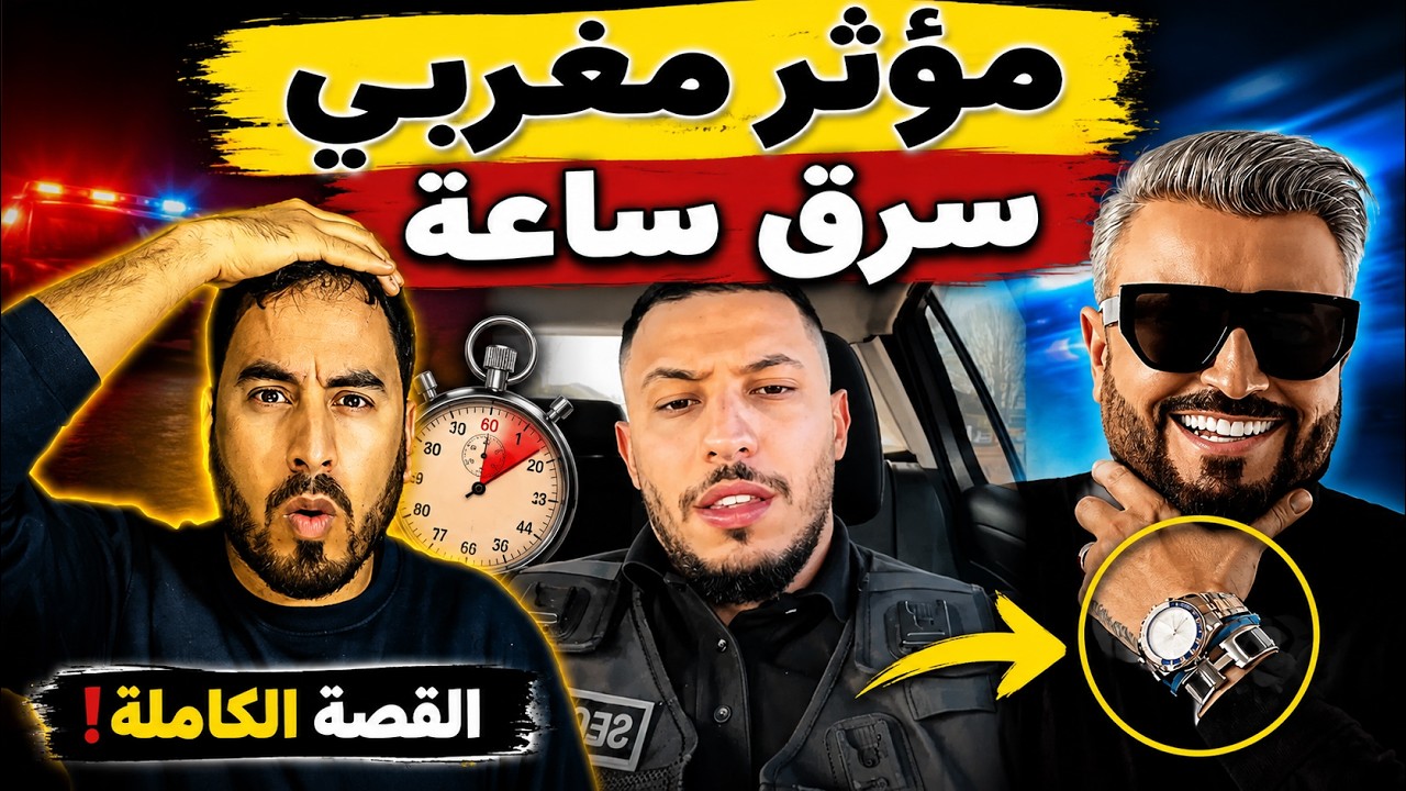مؤثر مغربي معروف في قلب الجدل ببريطانيا بعد اتهامه بسرقة ساعة ثمينة   القصة كاملة! 🔥 cover art