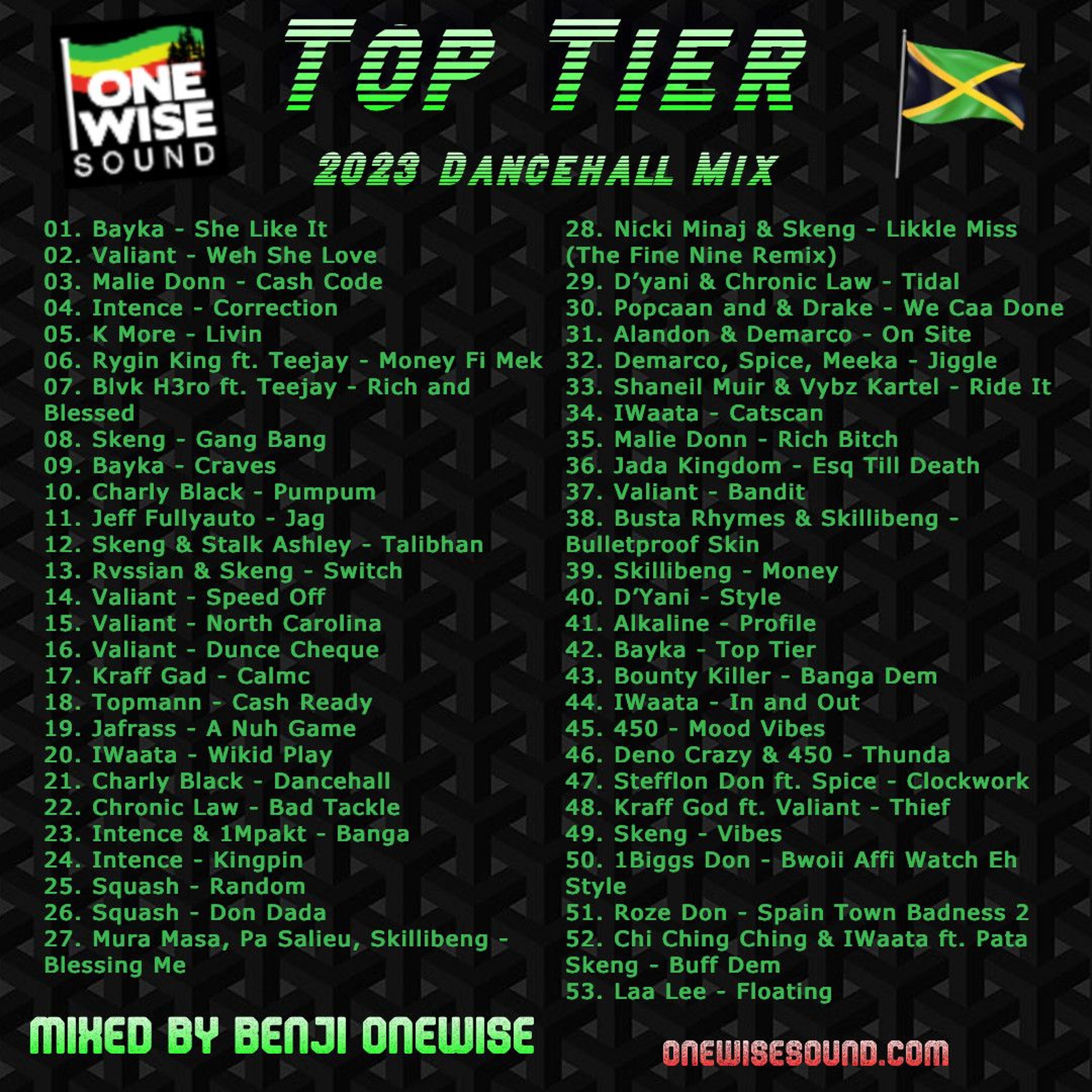 Benji OneWise - Top Tier Dancehall Mix 2023 cover art