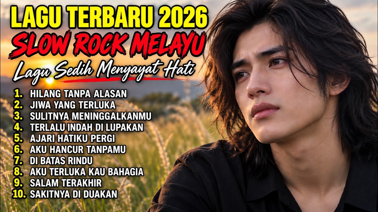 SLOW ROCK MELAYU TERBAIK 2026 / HILANG TANPA ALASAN / Full Album Lagu Malaysia Menyayat Hati cover art