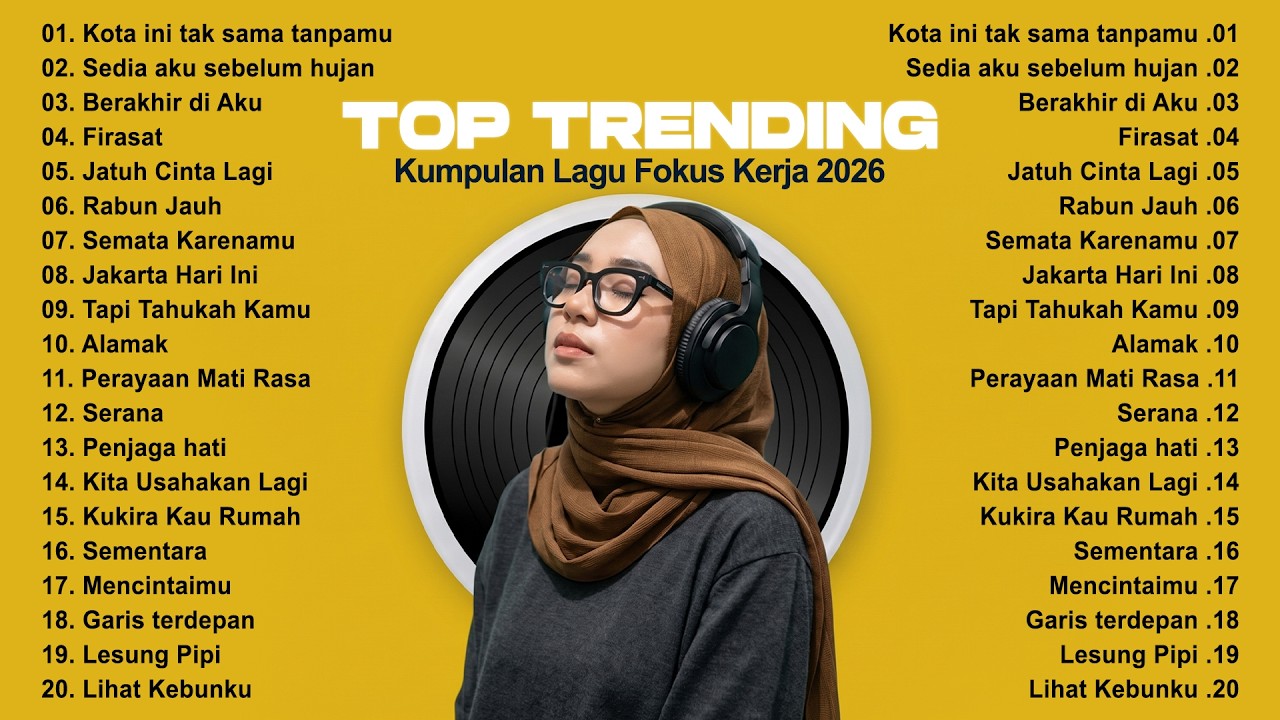 Kumpulan Lagu Terbaru Fokus Kerja 2026 🤍🎧 — Lagu Santai Viral Tiktok 2026 | Lagu Terbaru 2026 🍃 cover art