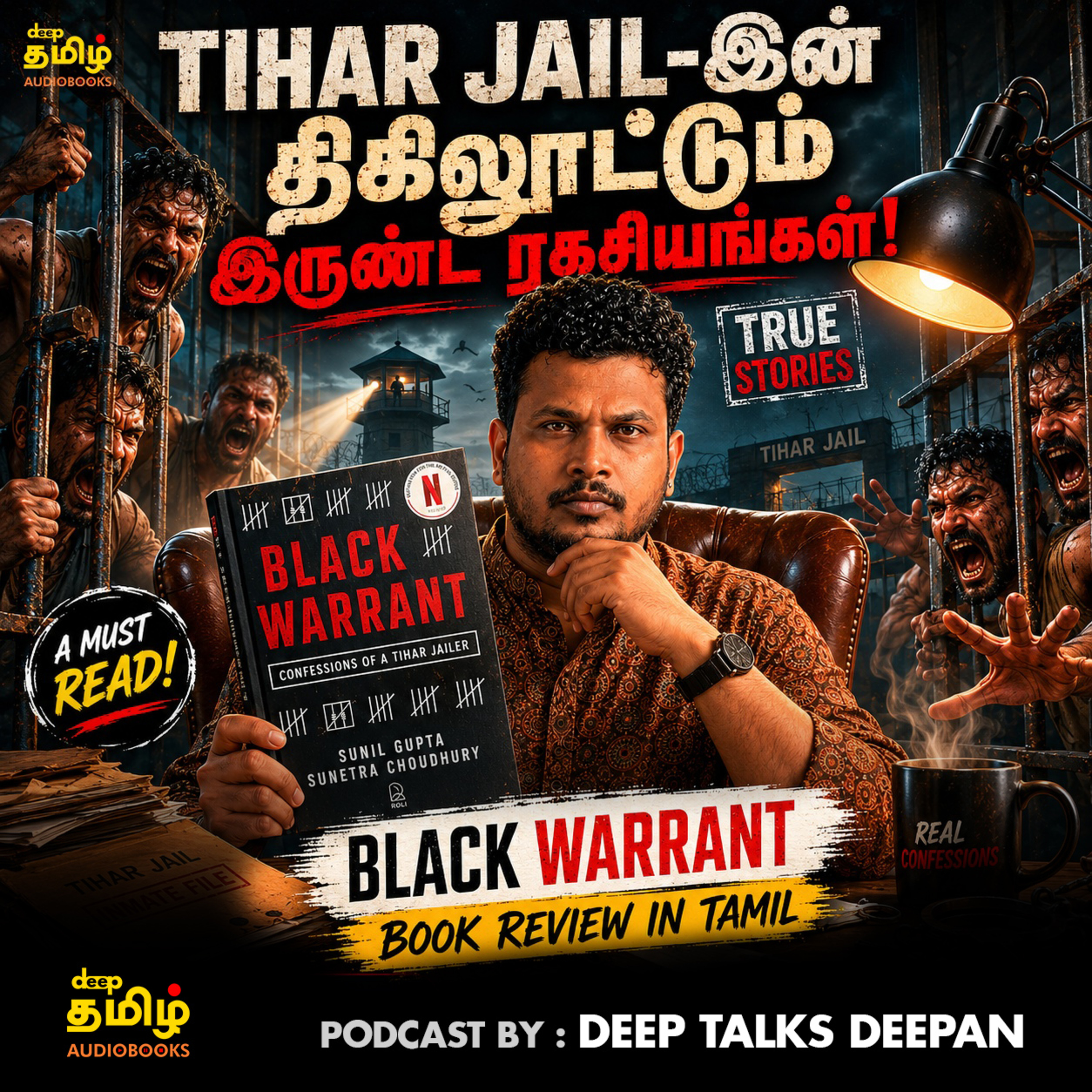 Tihar Jail-ல் நடந்த பகீர் உண்மைகள் 😲 Black Warrant Book Review in Tamil | Deep Talks Deepan cover art
