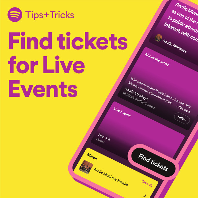 Learn where your fave artists are playing near you with Live Events listings right within Spotify! cover art