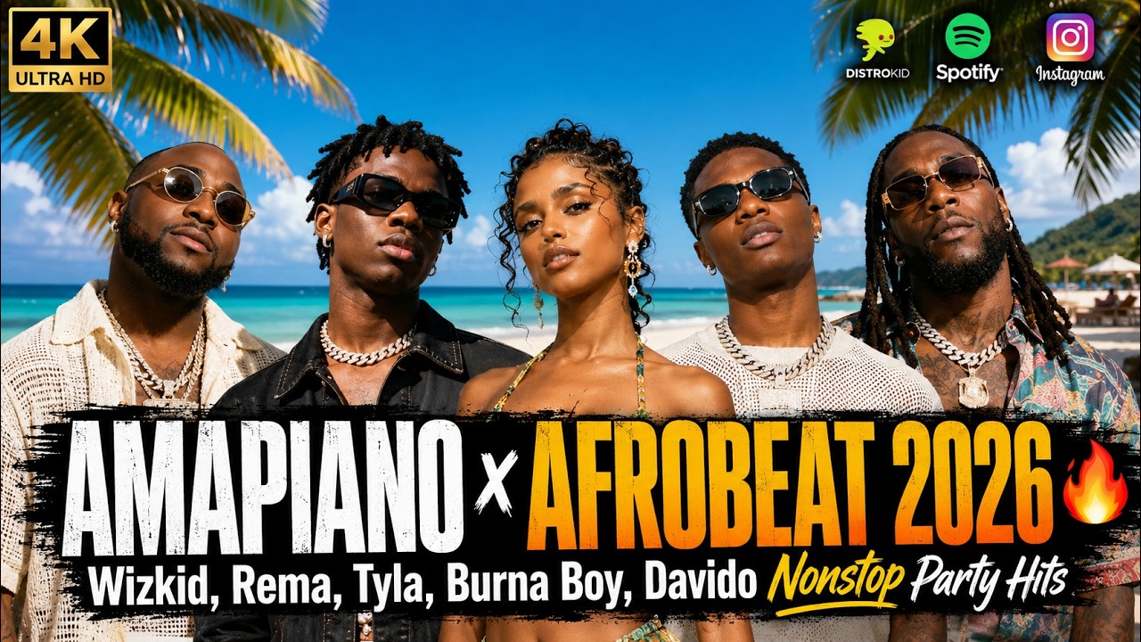 AMAPIANO x AFROBEAT 2026 π₯ Wizkid, Rema, Tyla, Burna Boy, Davido Nonstop Party Hits cover art