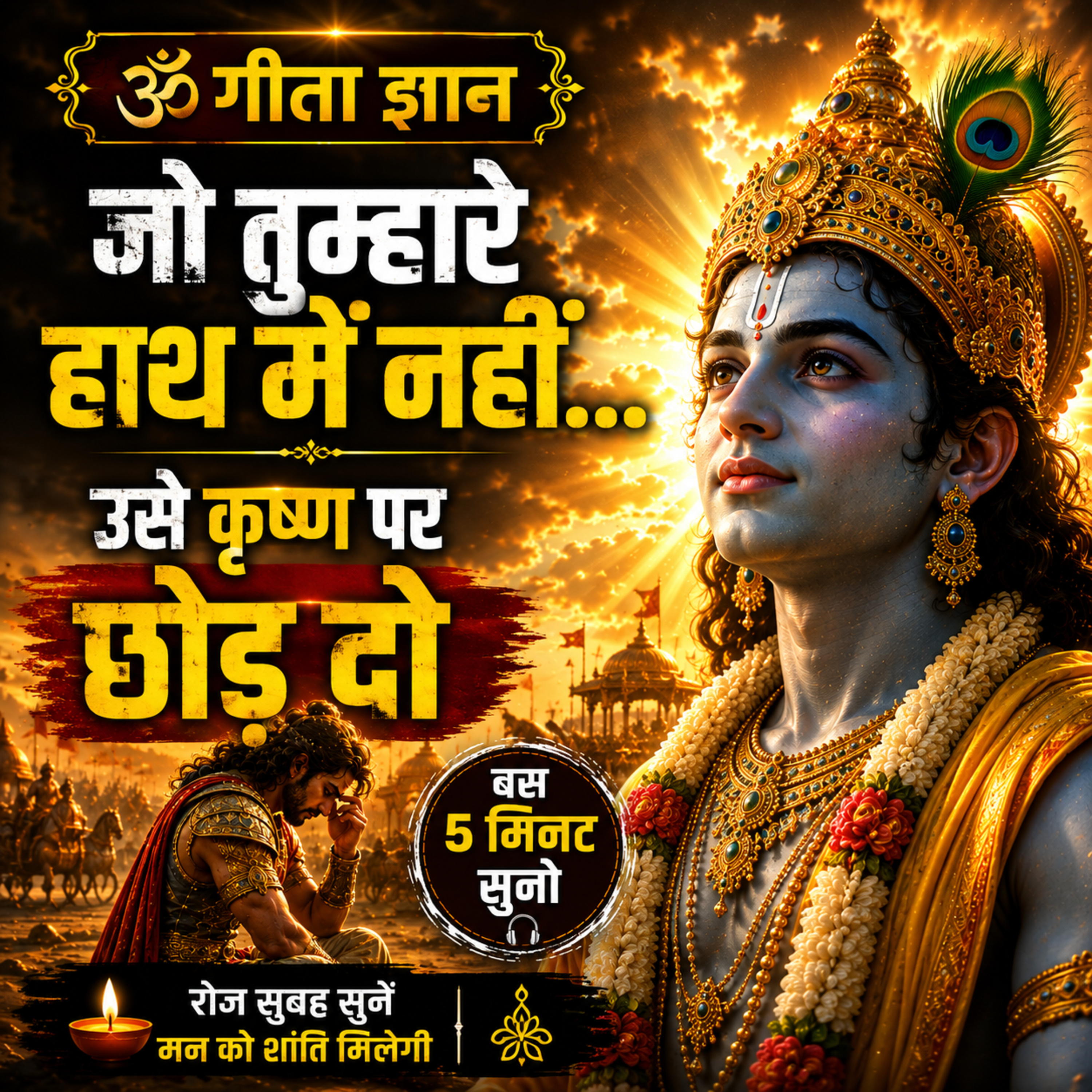 जब मन परेशान हो, कृष्ण की ये बातें याद रखना 🕉️ | गीता ज्ञान | श्री कृष्ण के अनमोल विचार cover art