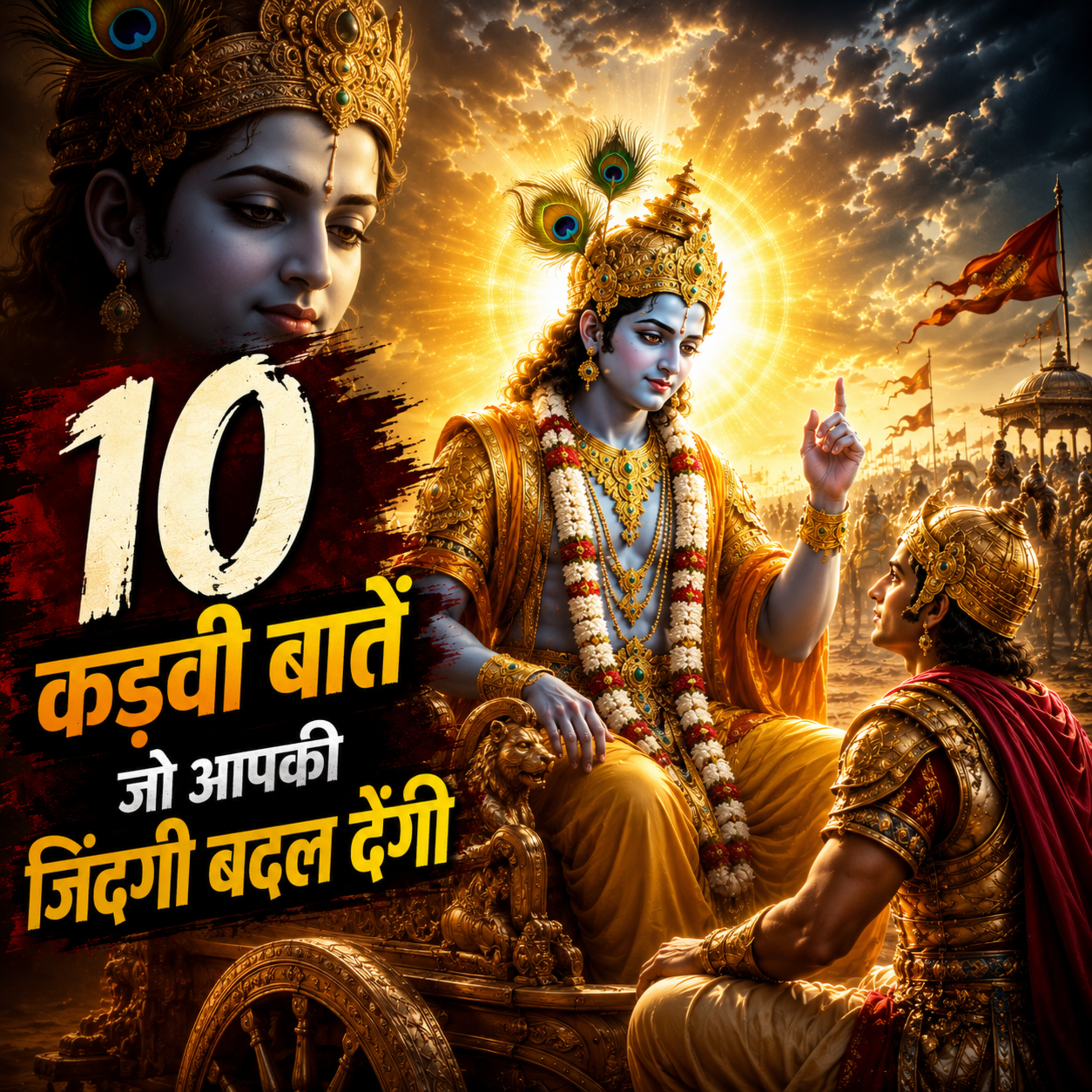 गीता के 10 जीवन बदल देने वाले नियम | Bhagavad Gita Life Lessons in Hindi cover art