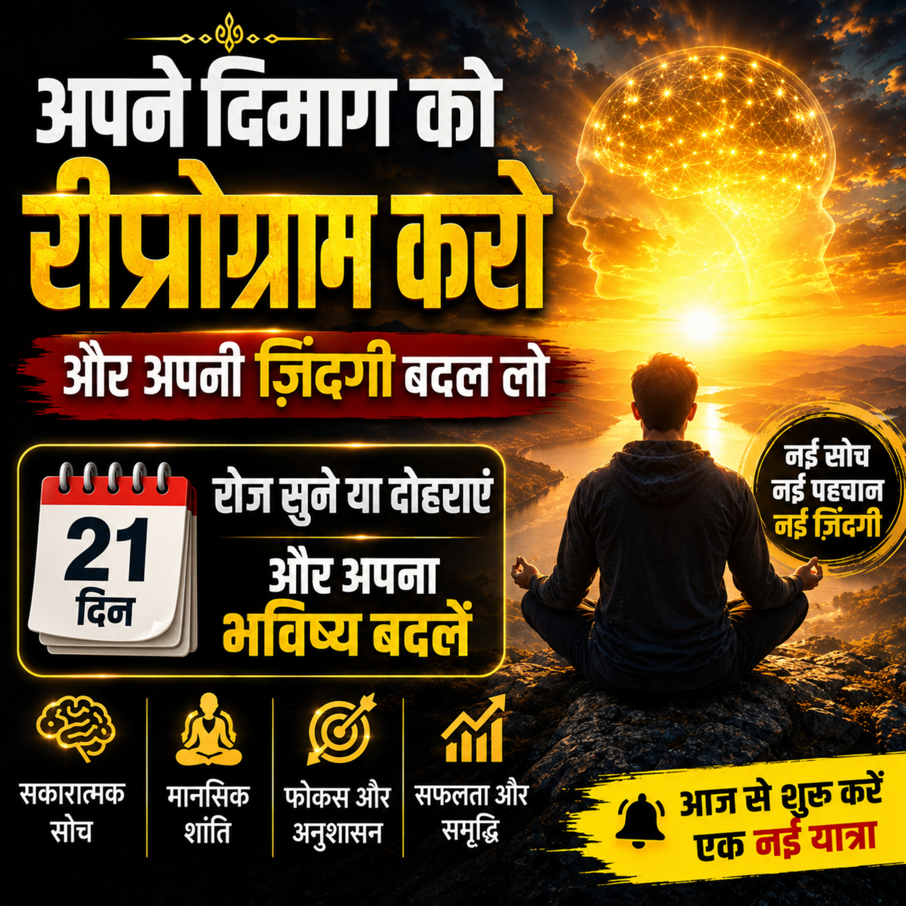 21 दिन ये Affirmations सुनो और अपना दिमाग रीप्रोग्राम करो | Subconscious Mind Power cover art
