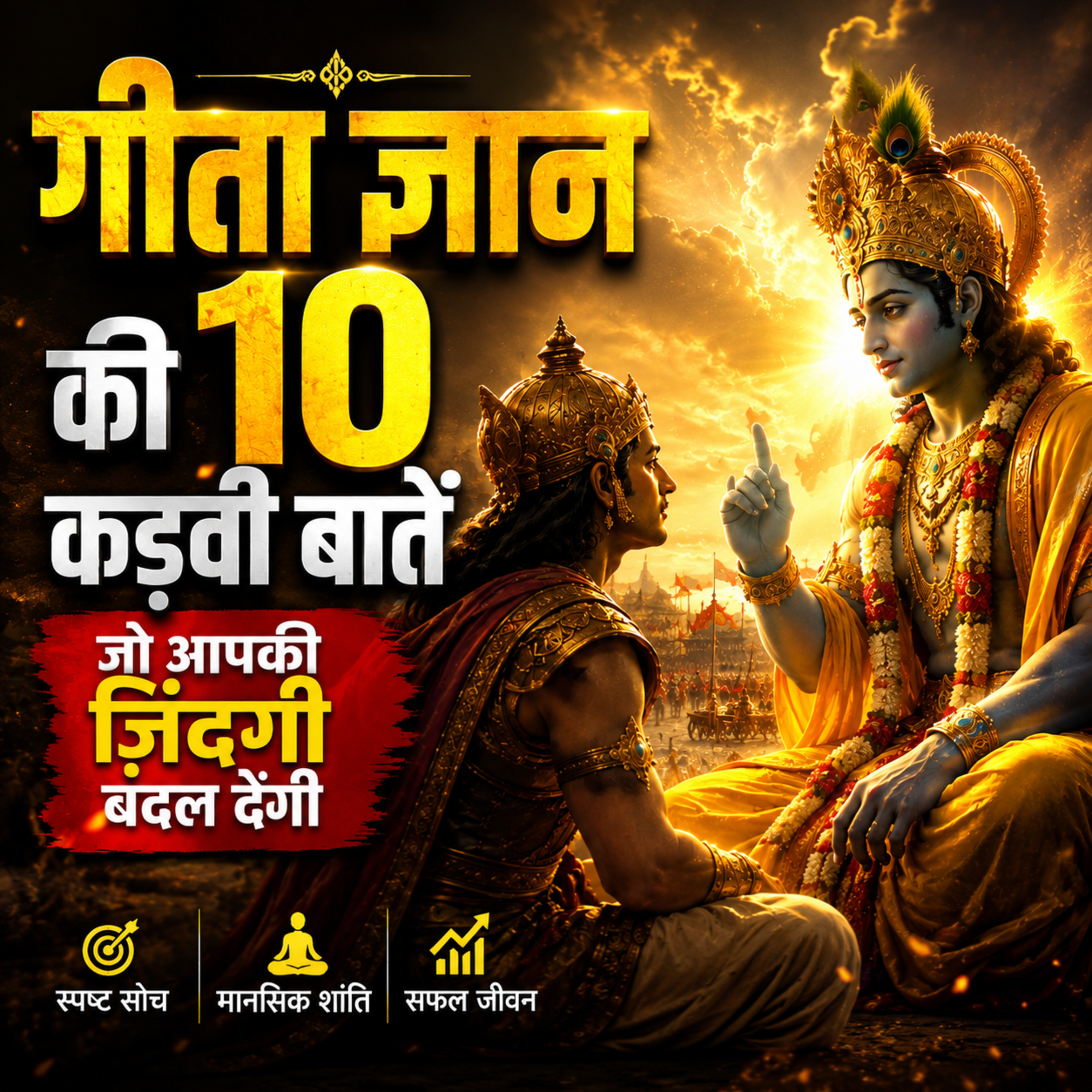 गीता की 10 बातें जो हर इंसान को 20 साल की उम्र से पहले जान लेनी चाहिए cover art