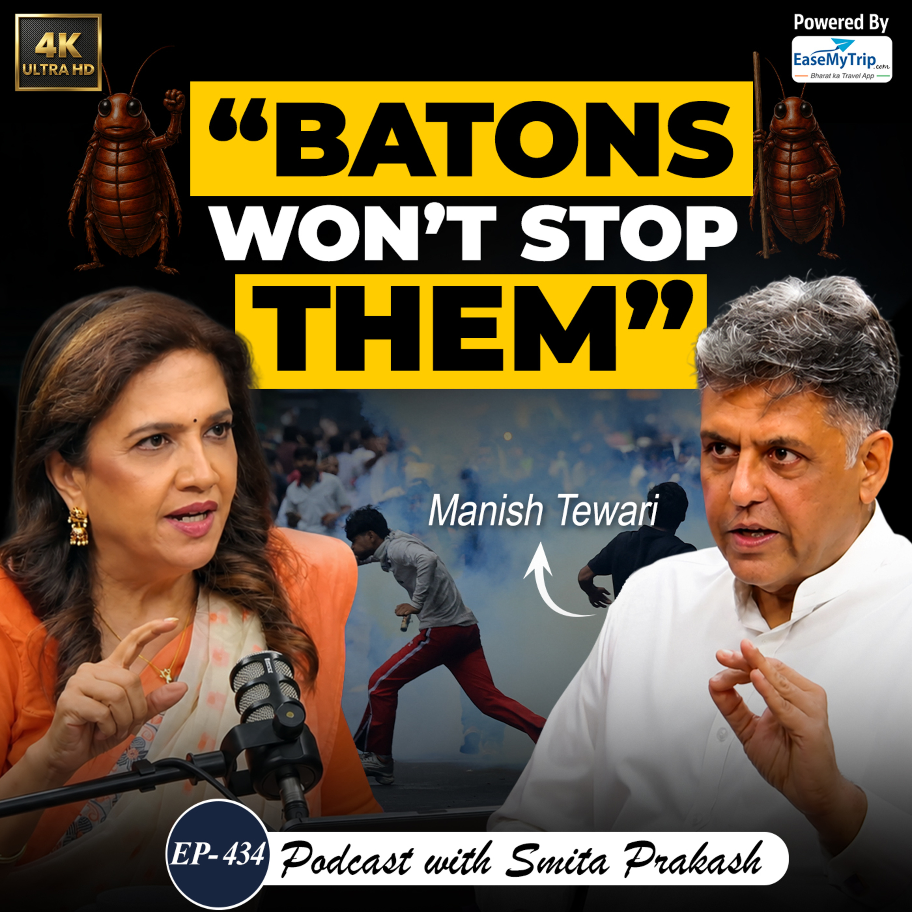 EP-434 | Manish Tewari on Cockroach Janta Party, NEET Protests, Police Action & Rahul Gandhi cover art