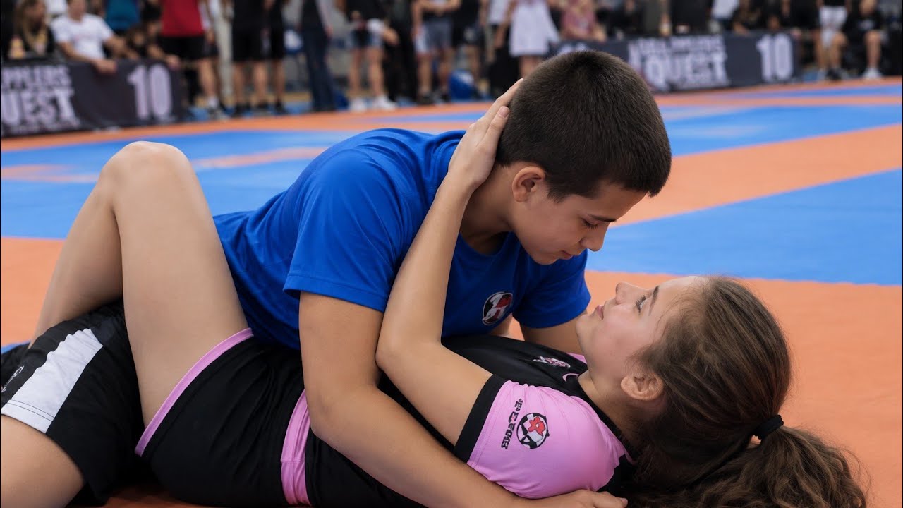 He Expected Strength to Win 💥 She Had a Different Plan 😳🏆 Girl Vs Boy Jiu-Jitsu Battle* #submission​
