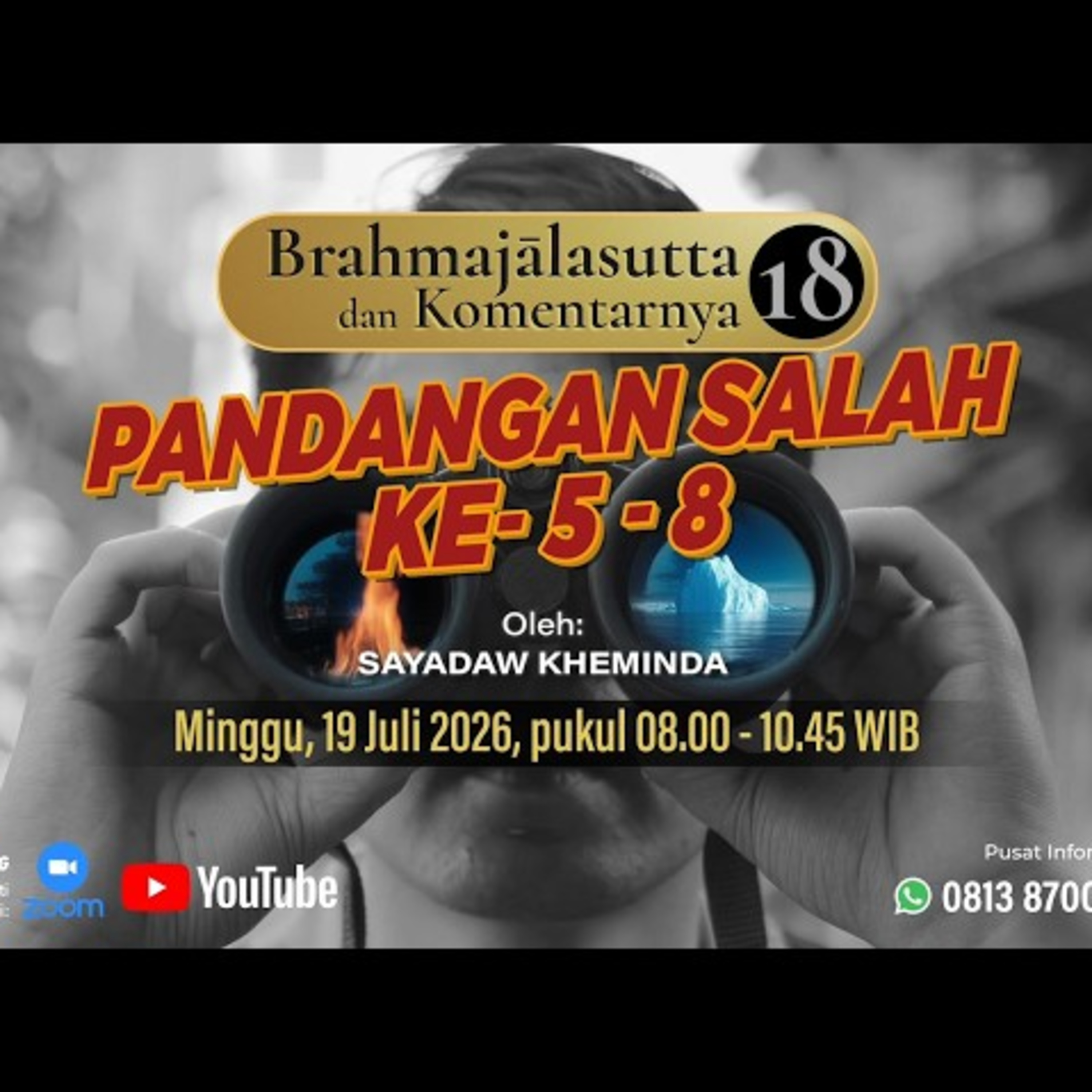 Ashin Kheminda - BRAHMAJALASUTTA & KOMENTARNYA (18); Pandangan Salah ke-5-8 cover art
