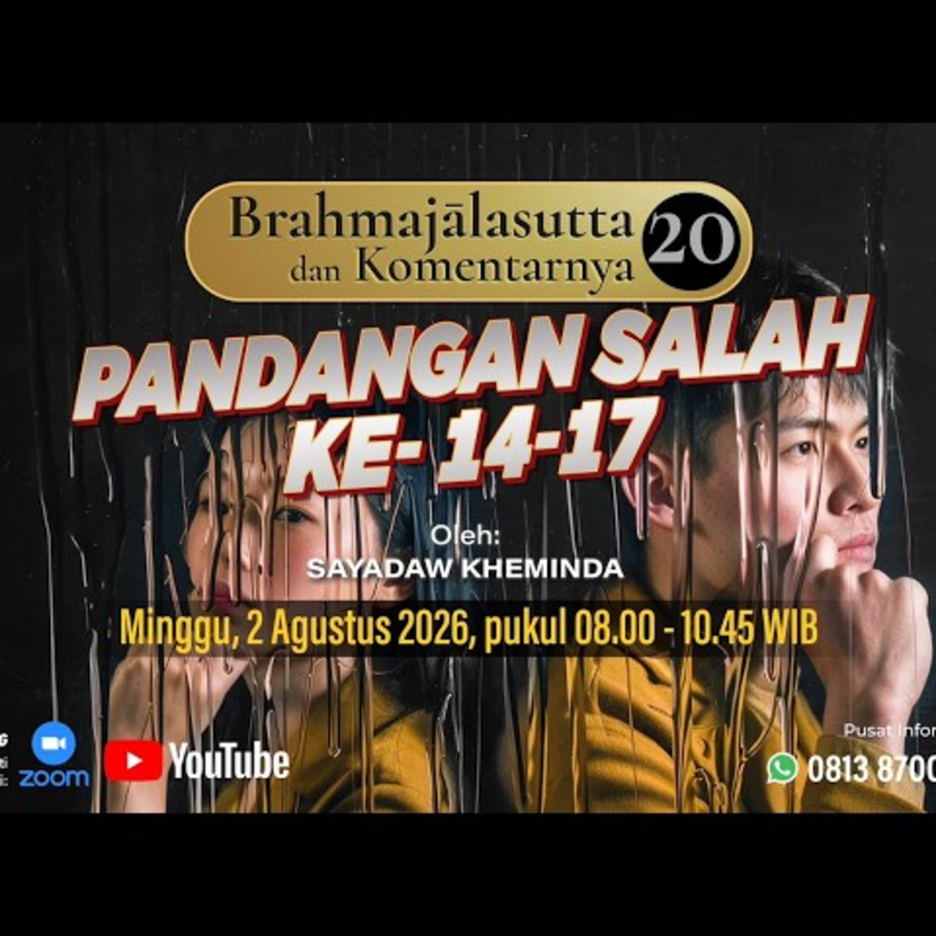 Ashin Kheminda - BRAHMAJALASUTTA & KOMENTARNYA (20); Pandangan Salah ke-14-17 cover art