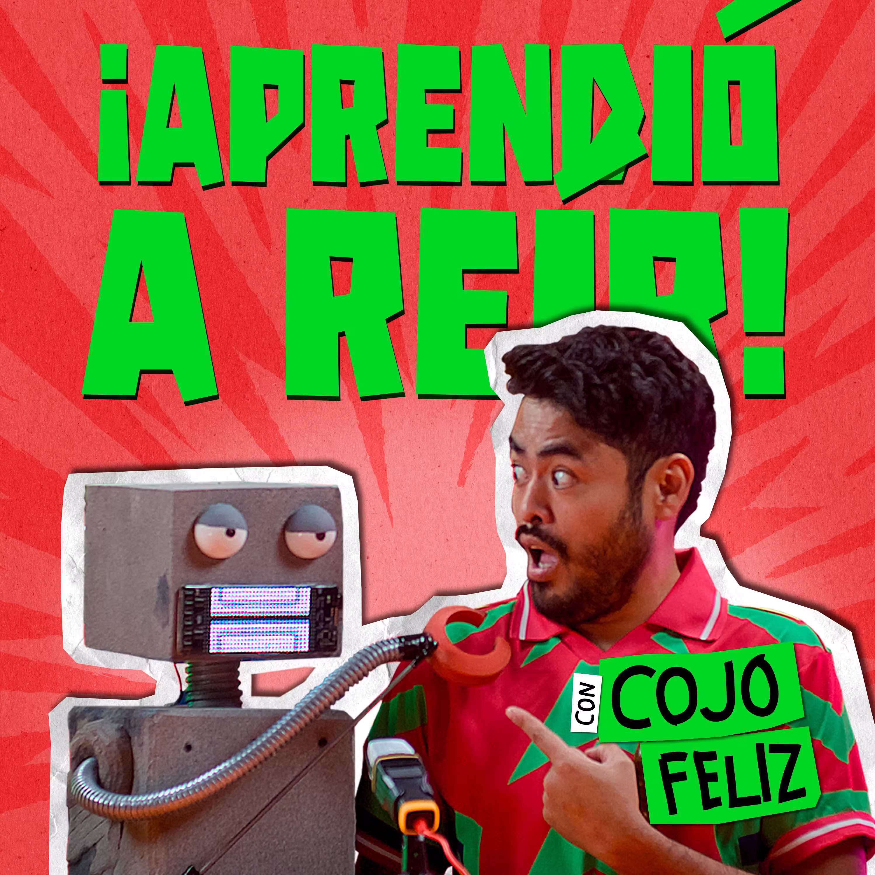 Un robot aprende a ser chistoso con El Cojo Feliz | Monigots Podcast cover art