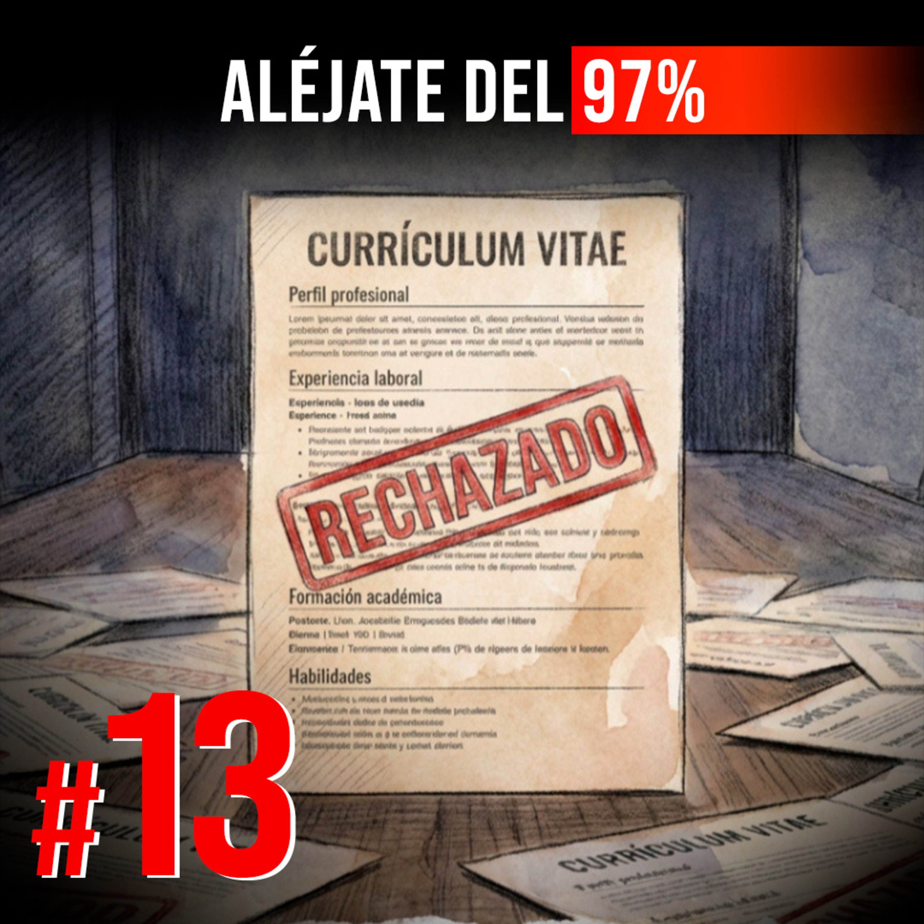 #13 | Lo que aprendí de 40 entrevistas fallidas | Humberto Herrera | Aléjate del 97% cover art