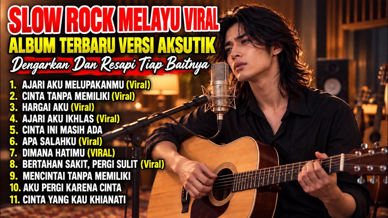SLOW ROCK MELAYU VIRAL 2026 / AJARI AKU MELUPAKANMU / Full Album Menyayat Hati / Versi Akustik cover art