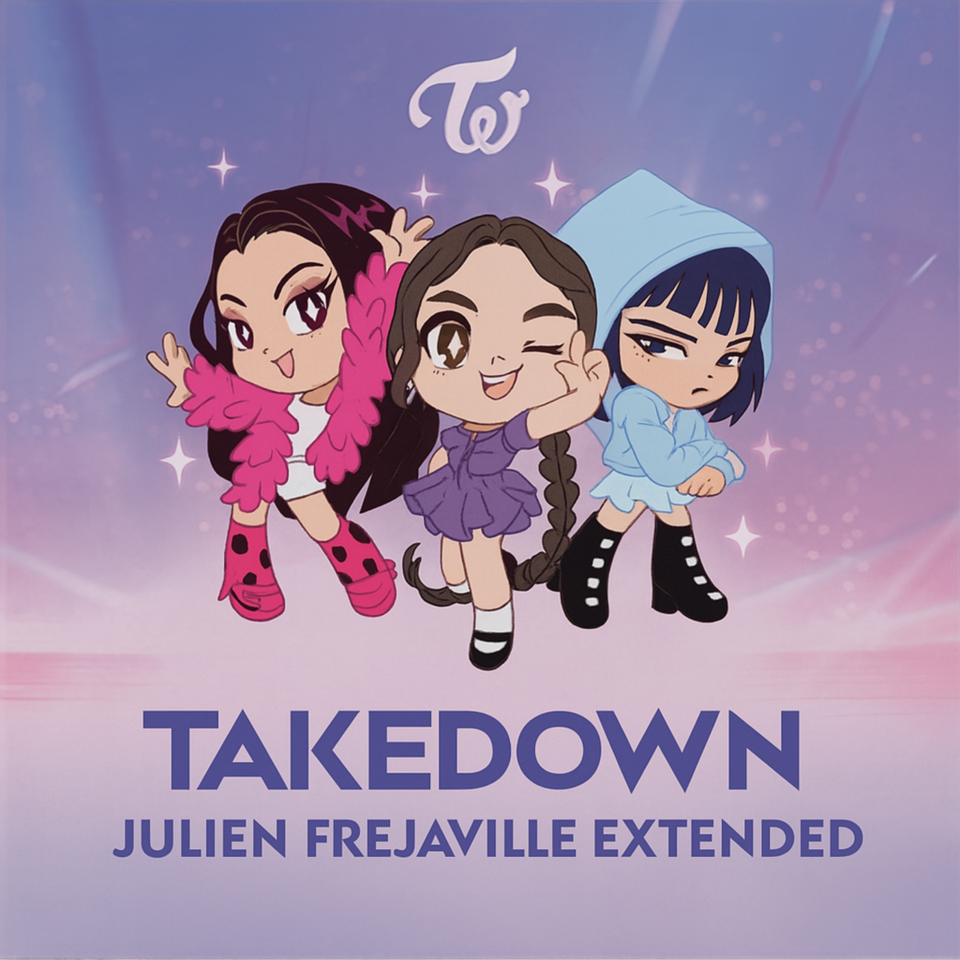 TWICE / HUNTR/X - TAKEDOWN (JULIEN FREJAVILLE EXTENDED) cover art