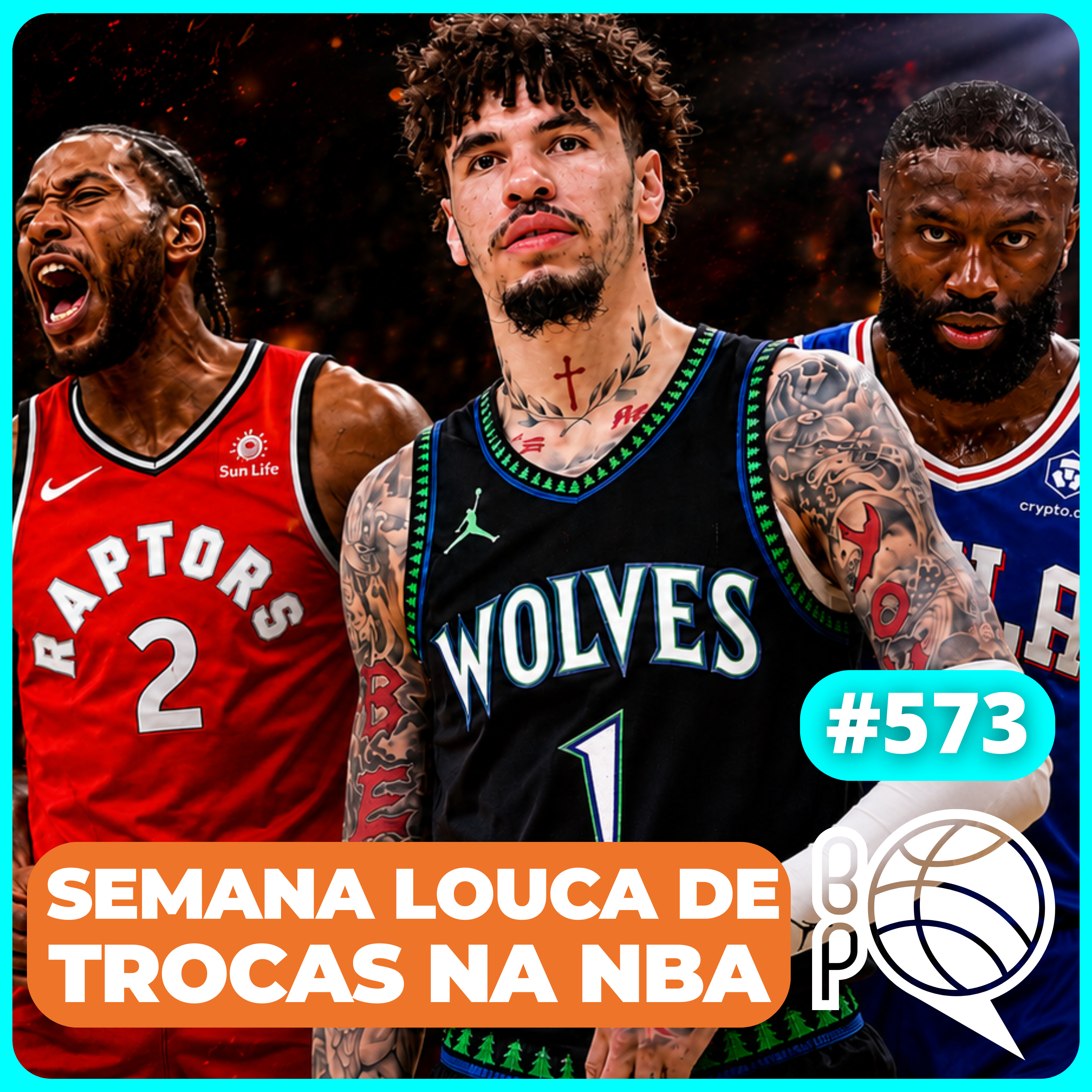 Tudo muda na NBA! LaMelo, Kawhi e Jaylen Brown são trocados [Podcast #573] cover art