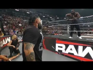 OBa Femi attacks Bron Breaker & Bronson Reed _WWE Raw 5 October 2026 (2026) poster