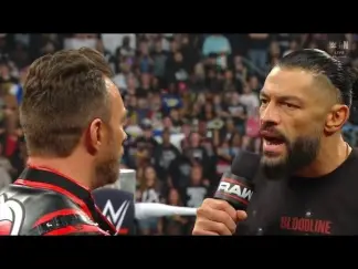 Roman Reigns confronts LA knight _WWE Raw 5 October 2026 (2026) poster