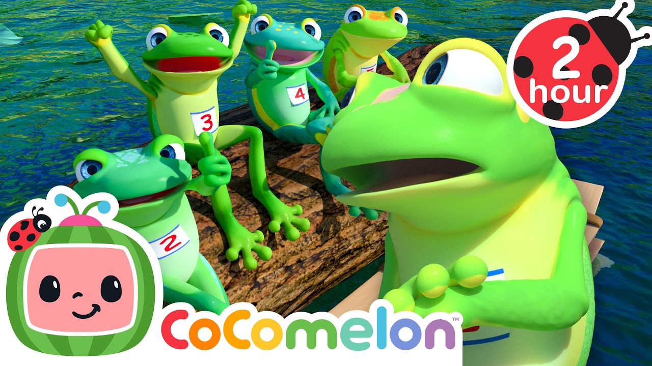 Five Little Frogs At The Pond | CoComelon | Sing Along | Learn about Animals cover art