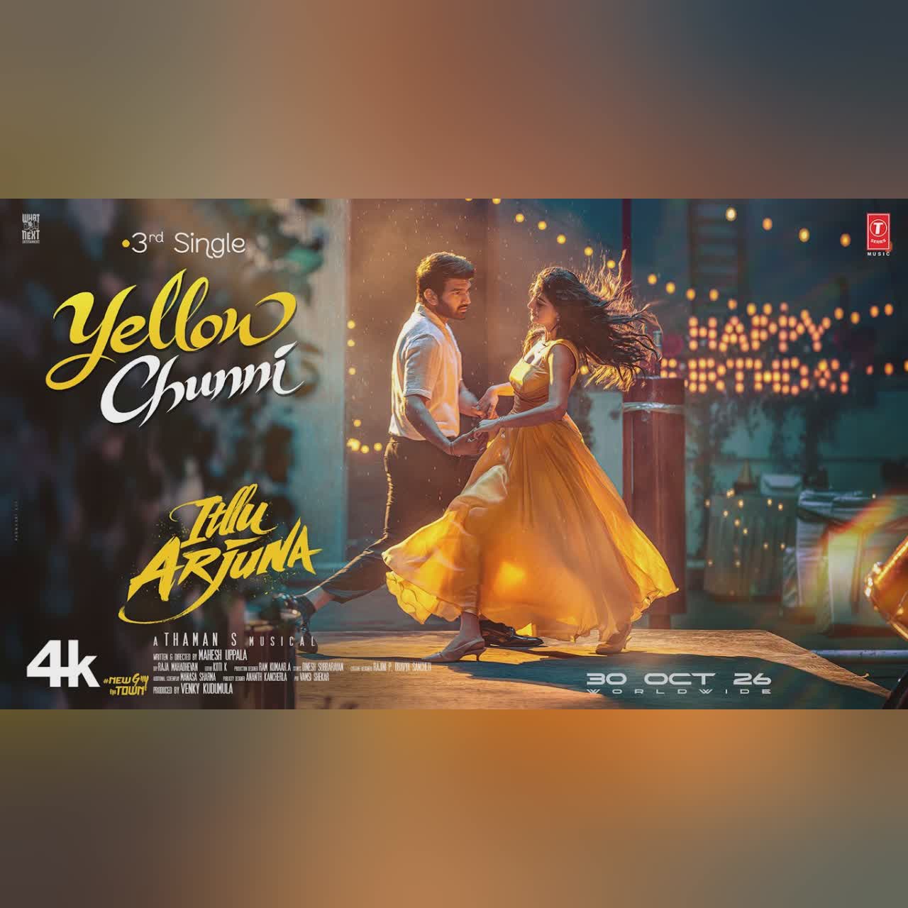 Yellow Chunni | Aniesh | Anaswara Rajan | Thaman S | Vishal Mishra | Mahesh Uppala | Venky Kudumula cover art