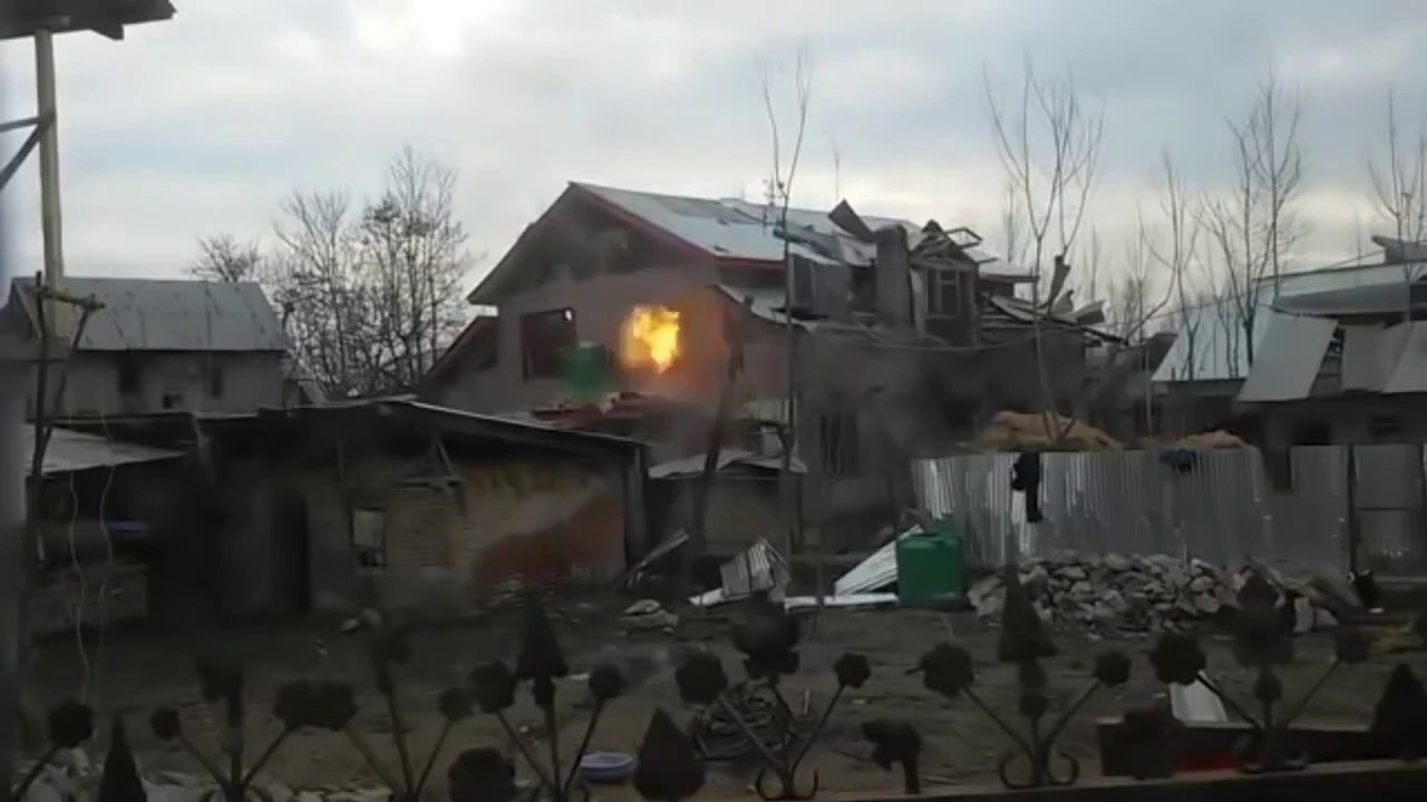 Live Encounter in kashmir Pulwama by Indian Army 2019 Army blasts cover art
