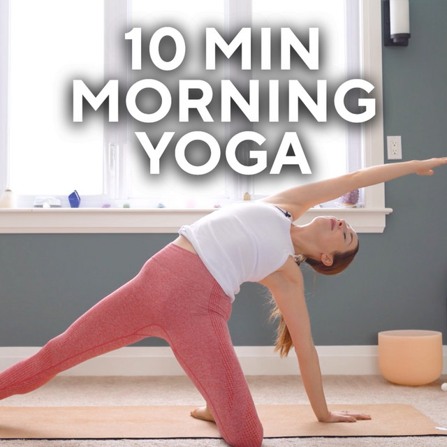 10 min Morning Yoga Stretch to Wake Up - ALL LEVELS NO PROPS cover art