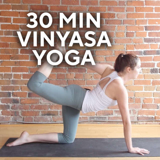 30 min Full Body Yoga Flow - Intermediate Vinyasa Yoga NO PROPS cover art