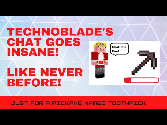 Technoblade's Chat Goes Crazy Because Toothpick Nearly Runs Out cover art