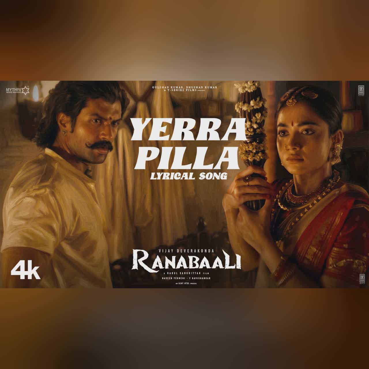 YERRA PILLA Lyrical Video | Ranabaali | Vijay Deverakonda, Rashmika | Rahul Sankrityan cover art