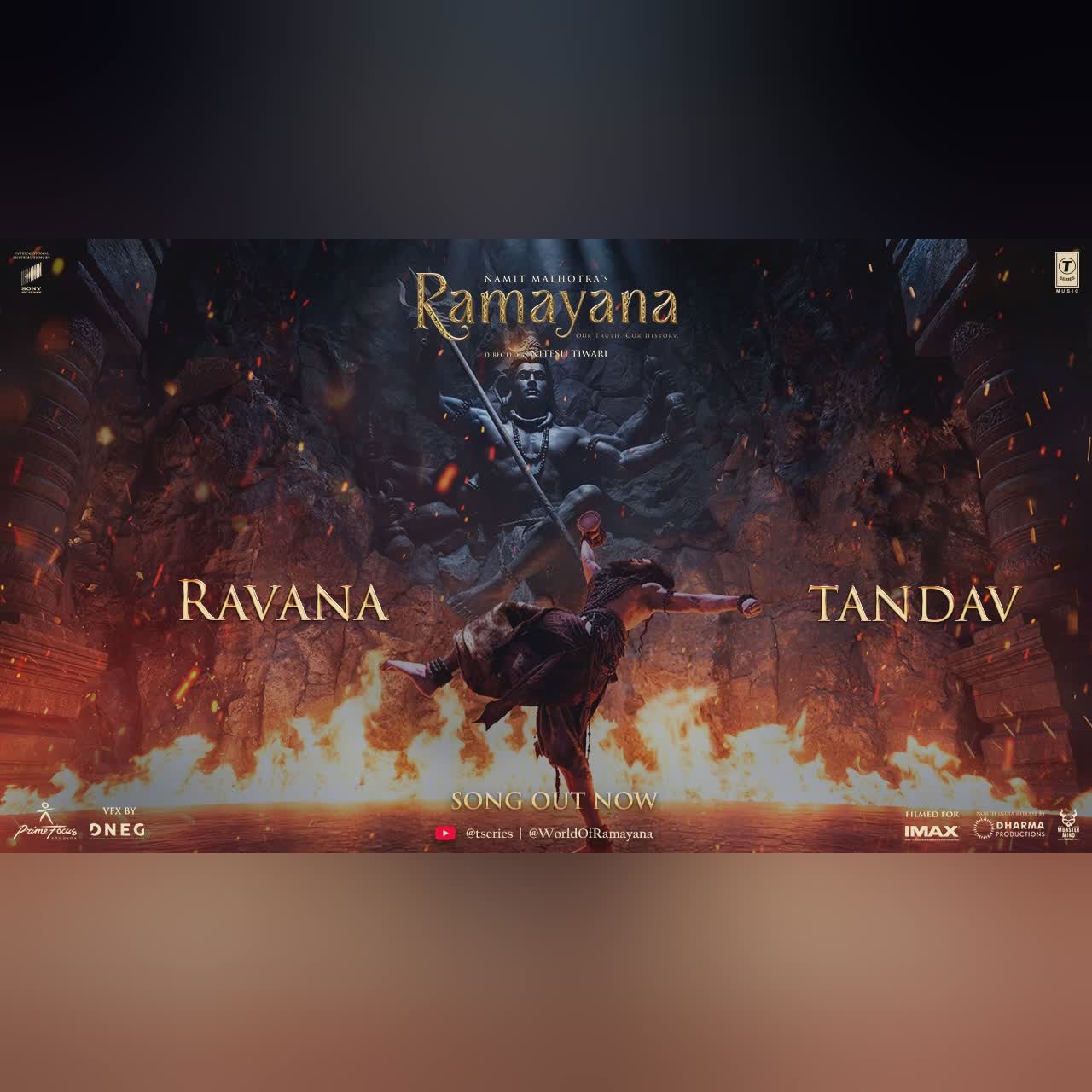 Ramayana: Ravana Tandav (Song) | Namit M, Nitesh T | Ranbir, Yash | AR Rahman, Vishal D, Kumar V cover art