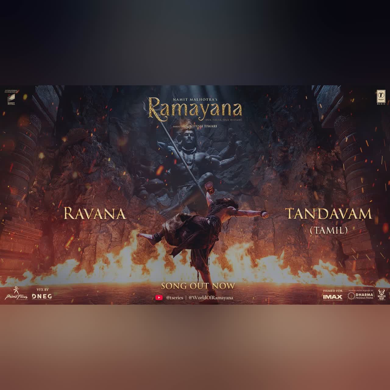 Ramayana: Ravana Tandavam (Song) | Ranbir, Yash | Namit M, Nitesh T | AR Rahman, Anirudh,GV Prakash cover art