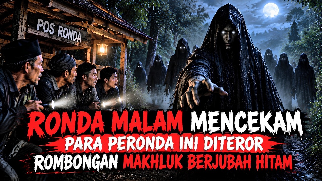 RONDA MALAM MENCEKAM!! PARA PERONDA INI DITEROR ROMBONGAN MAHLUK BERJUBAH HITAM - CERITA HOROR cover art