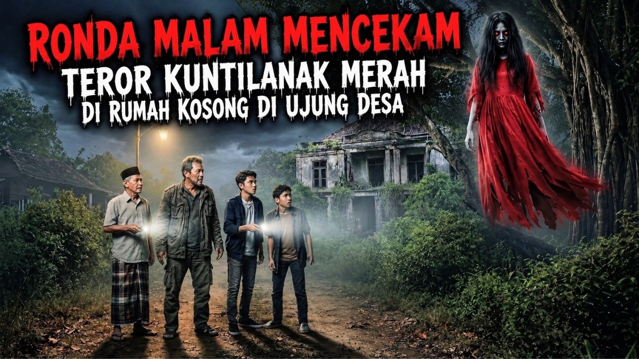 RONDA MALAM MENCEKAM!! TEROR KUNTILANAK MERAH DI RUMAH KOSONG DI UJUNG DESA - CERITA HOROR MISTIS cover art