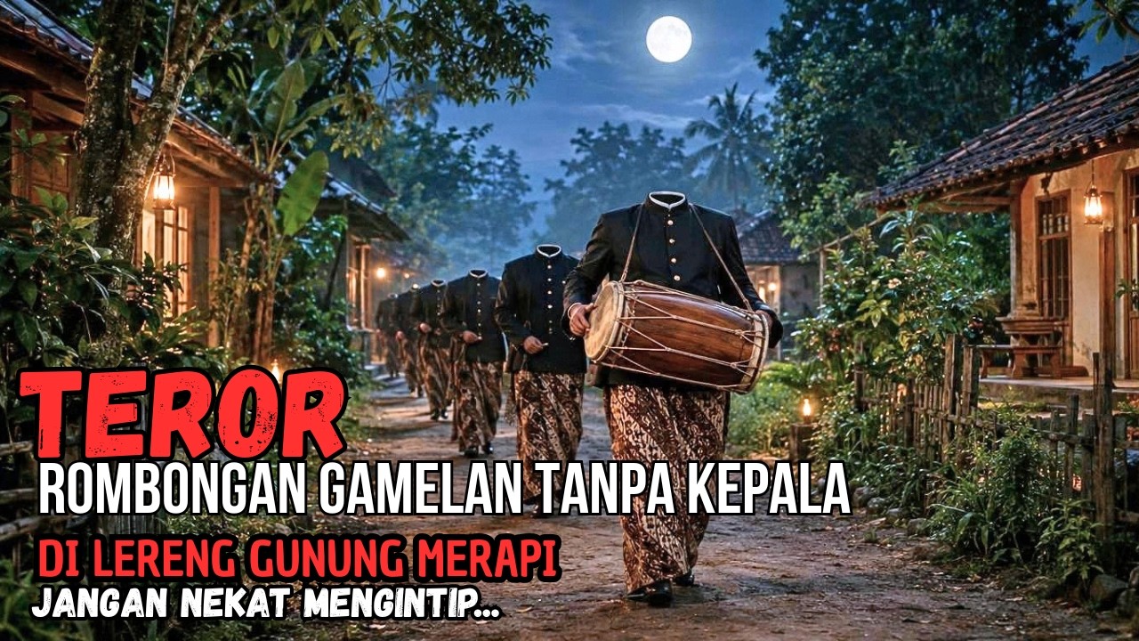 TEROR ROMBONGAN GAMELAN TANPA KEPALA DI DESA LERENG GUNUNG MERAPI - CERITA HOROR - KISAH MISTIS cover art