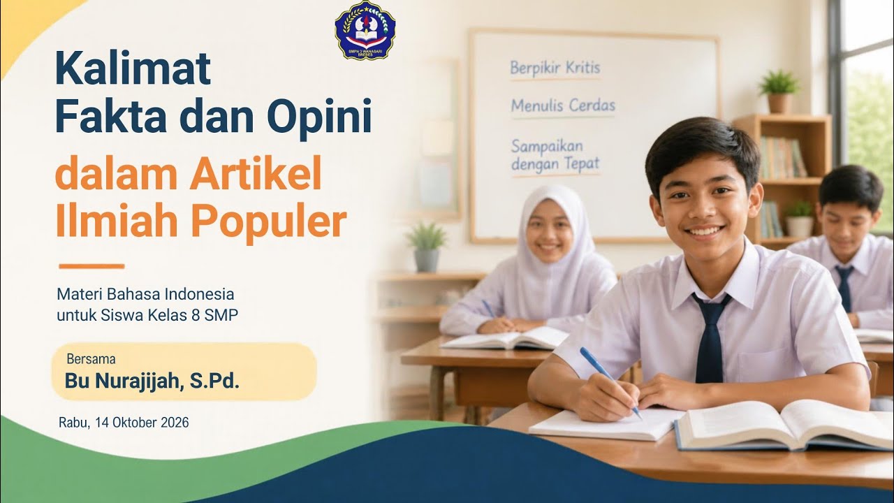 Kalimat Fakta dan Opini dalam Artikel Ilmiah Populer || Bahasa Indonesia SMP kelas VIII cover art