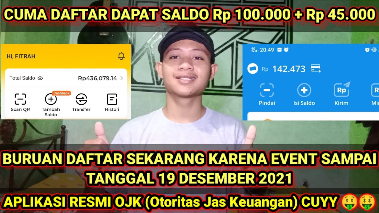 BARU NEMU CUY CUMA DAFTAR DAPAT SALDO Rp 145.000 || APLIKASI PENGHASIL SALDO DANA TERCEPAT 2021 cover art