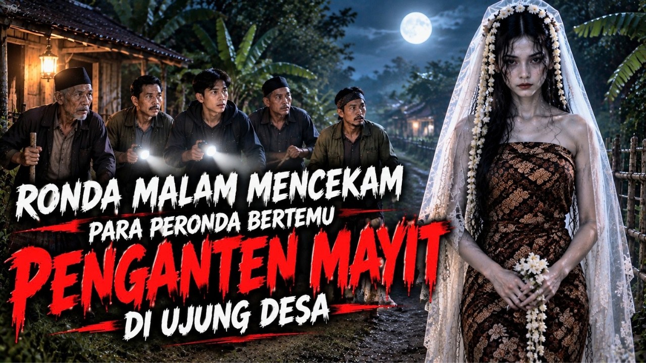 RONDA MALAM MENCEKAM!! PARA PERONDA BERTEMU PENGANTEN MAYIT DI UJUNG DESA - CERITA HOROR MISTIS cover art